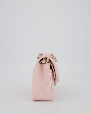 *SUPER HOT* Chanel 22P Pale Pink Classic Small Double Flap Bag in Caviar Leather with Champagne Gold Hardware