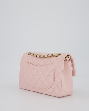 *SUPER HOT* Chanel 22P Pale Pink Classic Small Double Flap Bag in Caviar Leather with Champagne Gold Hardware