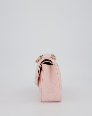 *SUPER HOT* Chanel 22P Pale Pink Classic Small Double Flap Bag in Caviar Leather with Champagne Gold Hardware
