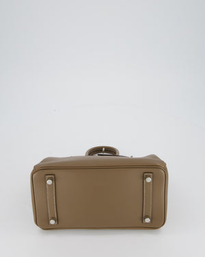 Hermès Birkin 25 Retourne Bag in Etoupe Swift Leather with Palladium Hardware
