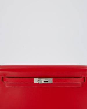 Hermès Kelly Elan Bag in Rouge Casaque Box Leather with Palladium Hardware