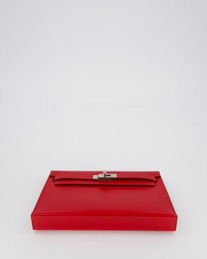 Hermès Kelly Elan Bag in Rouge Casaque Box Leather with Palladium Hardware