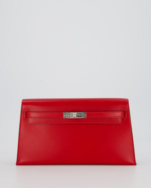 Hermès Kelly Elan Bag in Rouge Casaque Box Leather with Palladium Hardware
