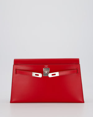 Hermès Kelly Elan Bag in Rouge Casaque Box Leather with Palladium Hardware