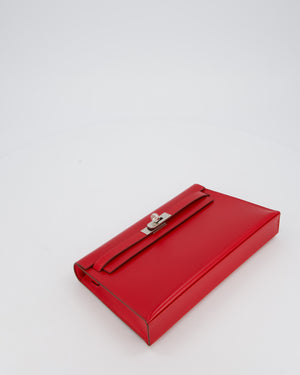 Hermès Kelly Elan Bag in Rouge Casaque Box Leather with Palladium Hardware