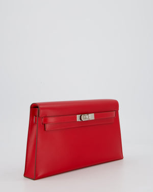 Hermès Kelly Elan Bag in Rouge Casaque Box Leather with Palladium Hardware