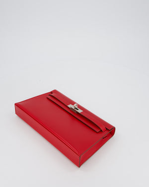 Hermès Kelly Elan Bag in Rouge Casaque Box Leather with Palladium Hardware
