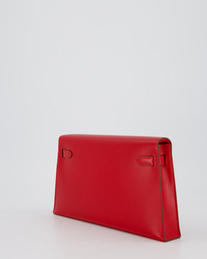 Hermès Kelly Elan Bag in Rouge Casaque Box Leather with Palladium Hardware