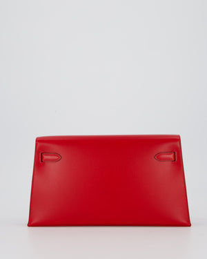 Hermès Kelly Elan Bag in Rouge Casaque Box Leather with Palladium Hardware
