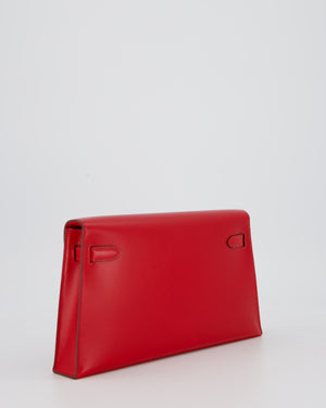 Hermès Kelly Elan Bag in Rouge Casaque Box Leather with Palladium Hardware