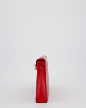 Hermès Kelly Elan Bag in Rouge Casaque Box Leather with Palladium Hardware