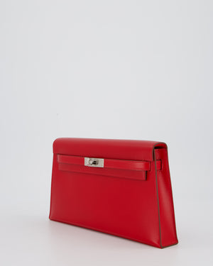 Hermès Kelly Elan Bag in Rouge Casaque Box Leather with Palladium Hardware