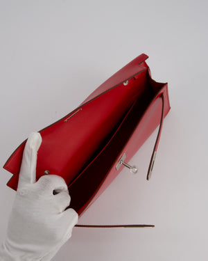 Hermès Kelly Elan Bag in Rouge Casaque Box Leather with Palladium Hardware