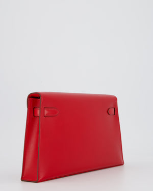Hermès Kelly Elan Bag in Rouge Casaque Box Leather with Palladium Hardware
