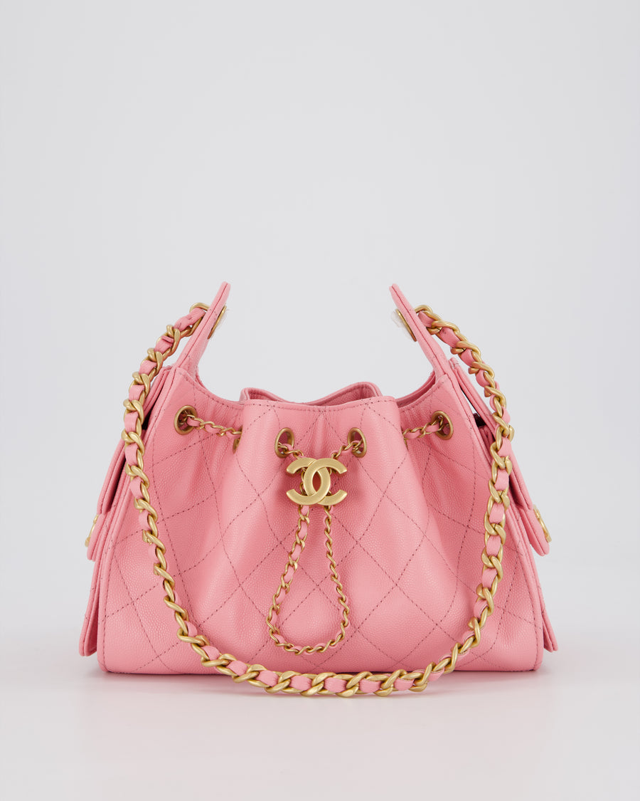 *VERY HOT* Chanel Mini 25 Handbag in Bubblegum Pink Caviar Leather with Gold Hardware