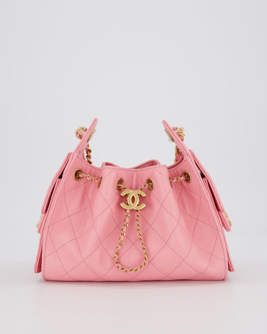 *VERY HOT* Chanel Mini 25 Handbag in Bubblegum Pink Caviar Leather with Gold Hardware