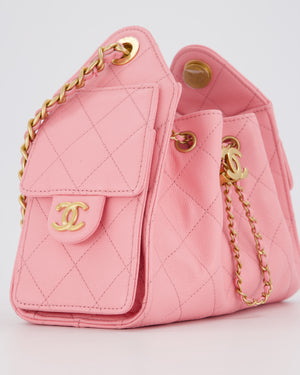*VERY HOT* Chanel Mini 25 Handbag in Bubblegum Pink Caviar Leather with Gold Hardware