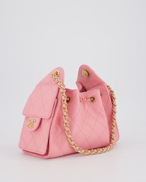 *VERY HOT* Chanel Mini 25 Handbag in Bubblegum Pink Caviar Leather with Gold Hardware