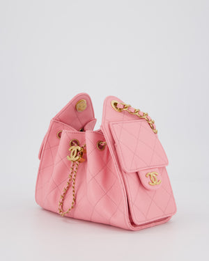 *VERY HOT* Chanel Mini 25 Handbag in Bubblegum Pink Caviar Leather with Gold Hardware