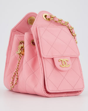 *VERY HOT* Chanel Mini 25 Handbag in Bubblegum Pink Caviar Leather with Gold Hardware