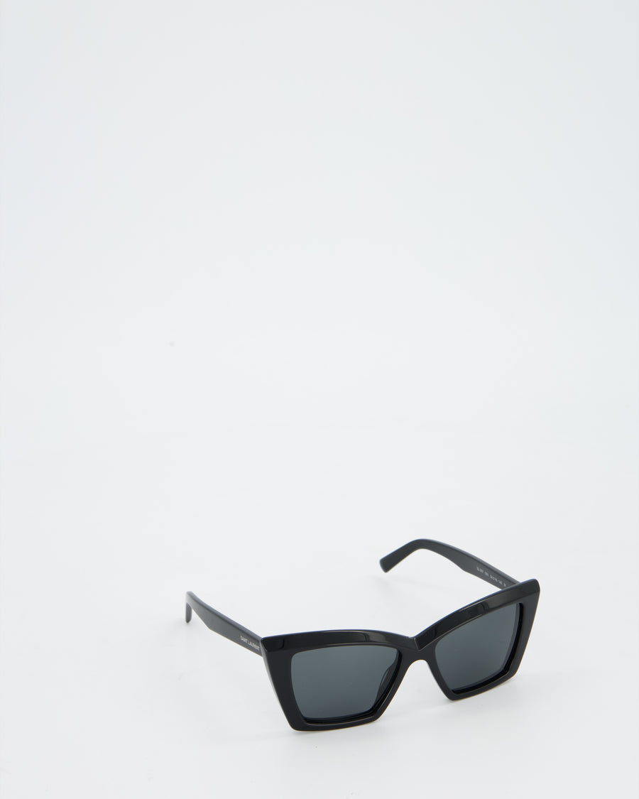Saint Laurent Black Cat Eye Sunglasses in Chrome Hearts Gold Evacuation Sunglasses with Gold Hardware