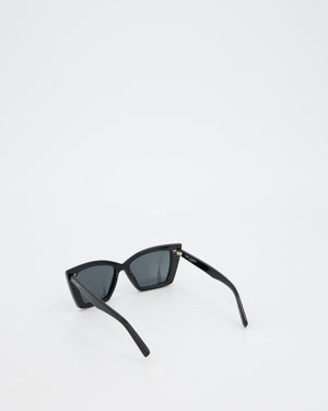 Saint Laurent Black Cat Eye Sunglasses in Chrome Hearts Gold Evacuation Sunglasses with Gold Hardware