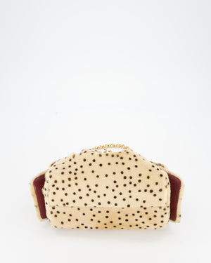 *VERY HOT* Chanel Mini 25 Bag in Beige and Black Cheetah Print Haircalf with Gold Hardware