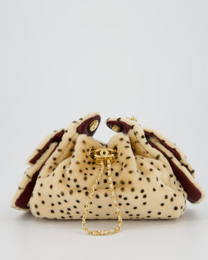 *VERY HOT* Chanel Mini 25 Bag in Beige and Black Cheetah Print Haircalf with Gold Hardware