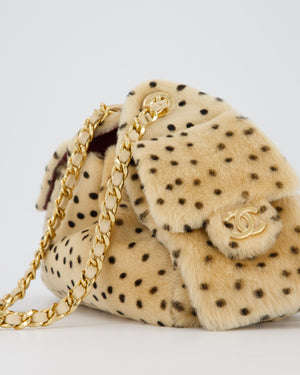 *VERY HOT* Chanel Mini 25 Bag in Beige and Black Cheetah Print Haircalf with Gold Hardware