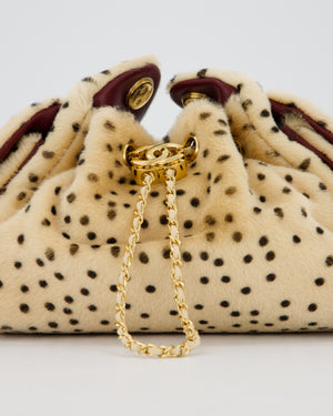 *VERY HOT* Chanel Mini 25 Bag in Beige and Black Cheetah Print Haircalf with Gold Hardware