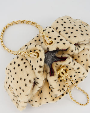 *VERY HOT* Chanel Mini 25 Bag in Beige and Black Cheetah Print Haircalf with Gold Hardware
