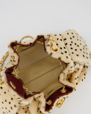 *VERY HOT* Chanel Mini 25 Bag in Beige and Black Cheetah Print Haircalf with Gold Hardware