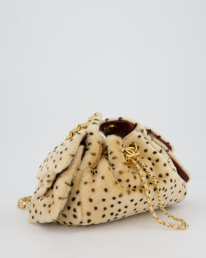 *VERY HOT* Chanel Mini 25 Bag in Beige and Black Cheetah Print Haircalf with Gold Hardware