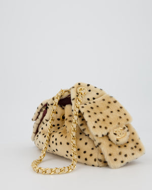 *VERY HOT* Chanel Mini 25 Bag in Beige and Black Cheetah Print Haircalf with Gold Hardware