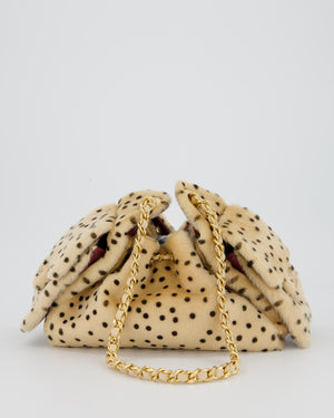 *VERY HOT* Chanel Mini 25 Bag in Beige and Black Cheetah Print Haircalf with Gold Hardware