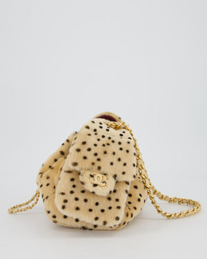 *VERY HOT* Chanel Mini 25 Bag in Beige and Black Cheetah Print Haircalf with Gold Hardware