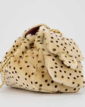 *VERY HOT* Chanel Mini 25 Bag in Beige and Black Cheetah Print Haircalf with Gold Hardware
