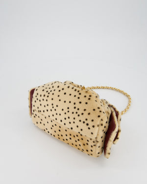 *VERY HOT* Chanel Mini 25 Bag in Beige and Black Cheetah Print Haircalf with Gold Hardware