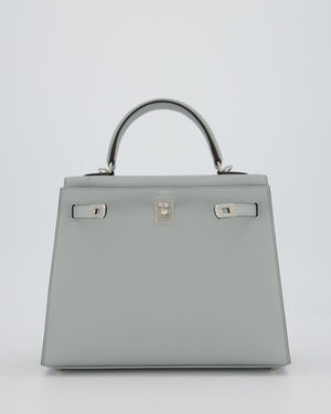 *RARE* Hermès Kelly 25 Sellier Bag in Bleu Glacier Epsom Leather with Palladium Hardware