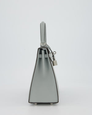 *RARE* Hermès Kelly 25 Sellier Bag in Bleu Glacier Epsom Leather with Palladium Hardware