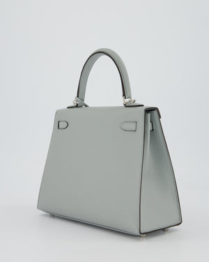 *RARE* Hermès Kelly 25 Sellier Bag in Bleu Glacier Epsom Leather with Palladium Hardware