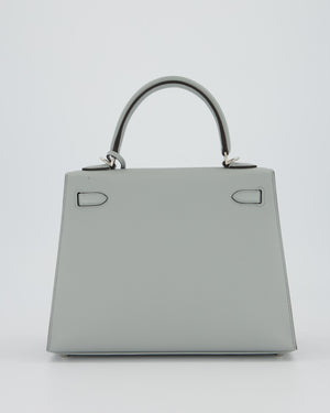 *RARE* Hermès Kelly 25 Sellier Bag in Bleu Glacier Epsom Leather with Palladium Hardware