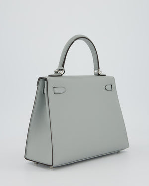 *RARE* Hermès Kelly 25 Sellier Bag in Bleu Glacier Epsom Leather with Palladium Hardware