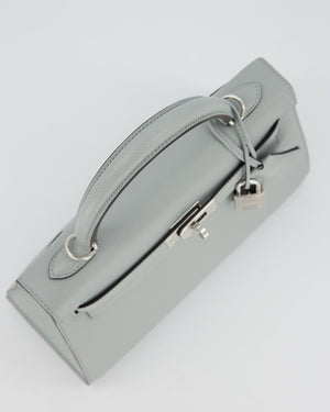*RARE* Hermès Kelly 25 Sellier Bag in Bleu Glacier Epsom Leather with Palladium Hardware