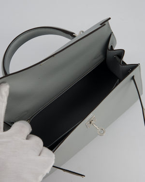 *RARE* Hermès Kelly 25 Sellier Bag in Bleu Glacier Epsom Leather with Palladium Hardware