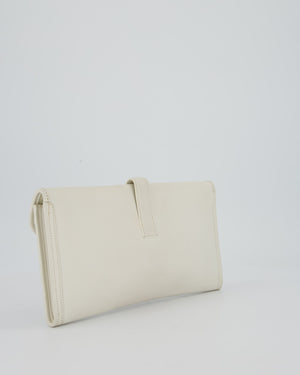 Hermès Jige Elan 29cm Clutch Bag in Blanc Evergrain Leather