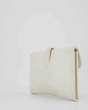 Hermès Jige Elan 29cm Clutch Bag in Blanc Evergrain Leather