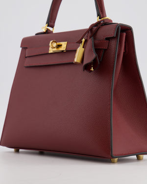 *SUPER RARE * Hermès Kelly 25 Sellier Bag in Rouge H Epsom Leather with Gold Hardware