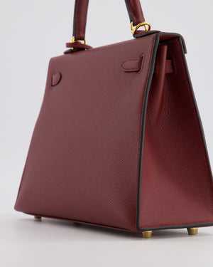 *SUPER RARE * Hermès Kelly 25 Sellier Bag in Rouge H Epsom Leather with Gold Hardware
