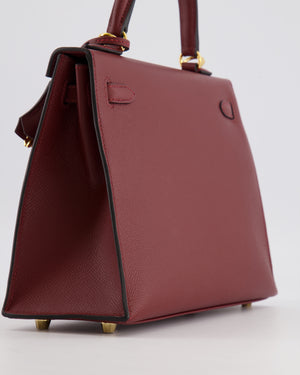 *SUPER RARE * Hermès Kelly 25 Sellier Bag in Rouge H Epsom Leather with Gold Hardware